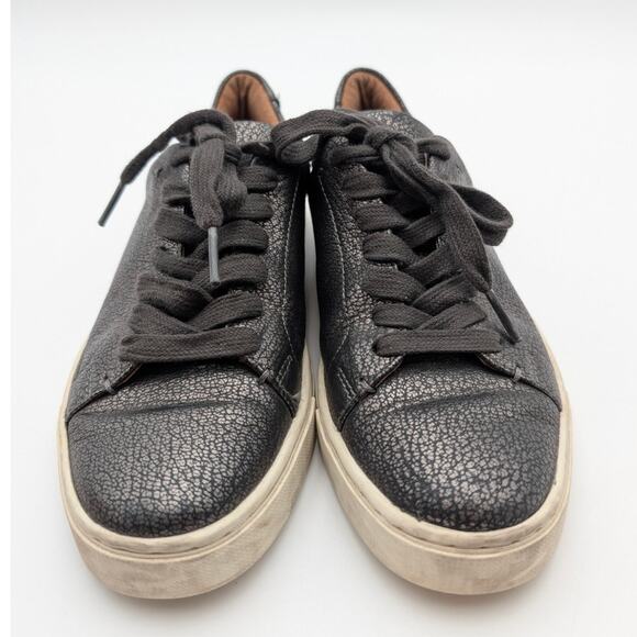 Frye Pewter Low Top Sneakers Shoes Women's Charcoal Metallic Size US6.5M EU37 - Picture 2 of 12